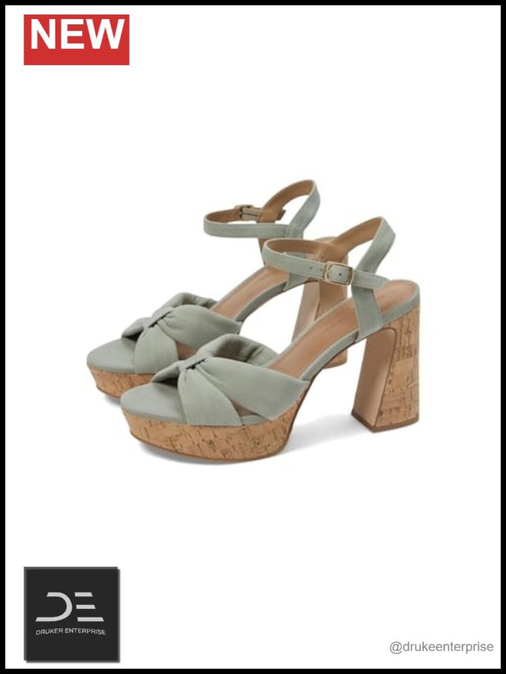 Women's Leather Open Toe Block Heel Pumps with Ankle Strap